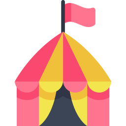 Circus tent icon