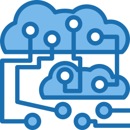 La computación en nube icono