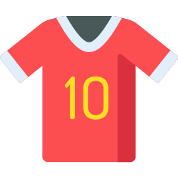 Camiseta de fútbol icono