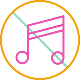 sin musica icono