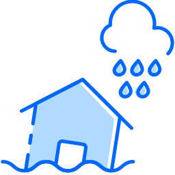 riesgo de inundación icono