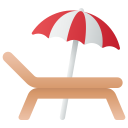 sedia da spiaggia icona