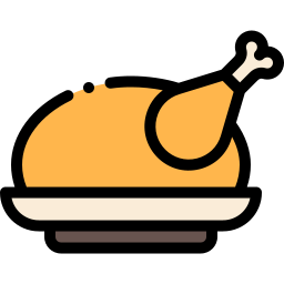 Roast chicken icon