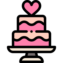 pastel de boda icono