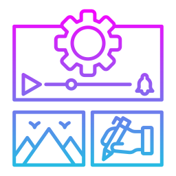 gestión de contenido icono