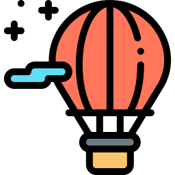 Hot air balloon icon