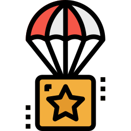 Paracaídas icono