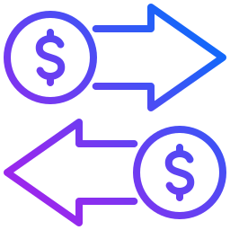 transferencia de dinero icono