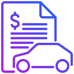 préstamo de automóvil icono