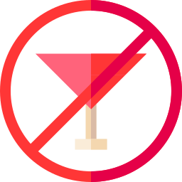 Prohibido bebidas icono