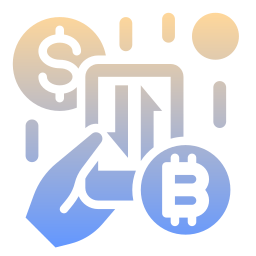 intercambio de bitcoins icono