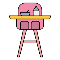 silla alta icono