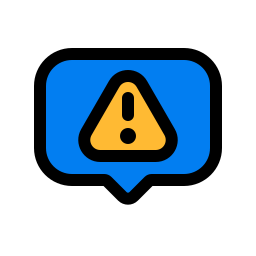 Warning message icon