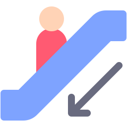 escalera mecánica icono