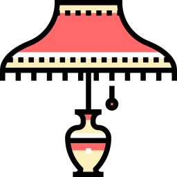 Vintage lamp icon