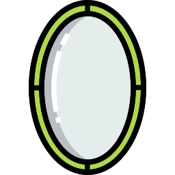 Espelho do círculo Ícone