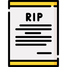 Death certificate icon