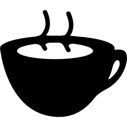 Cup with hot drink icon