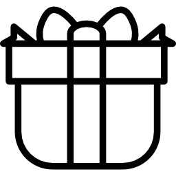 caja de regalo envuelta icono