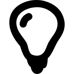 Lightbulb doodle with shine icon