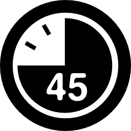 45 seconds on clock icon