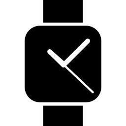 kwadratowy zegarek na rękę ikona