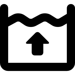 Arrow up water level icon