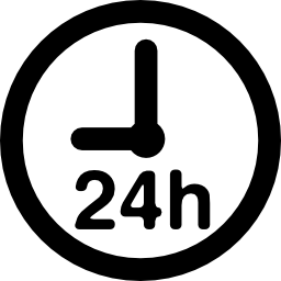 24 hour clock  icon