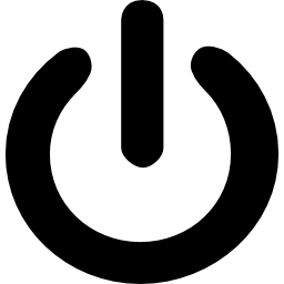 Power on semicircle  icon