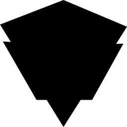 scudo da guerra a forma di diamante icona