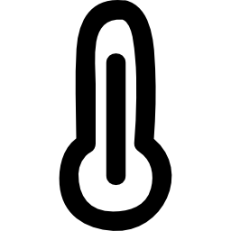 narysuj termometr rtęciowy z wysoką temperaturą ikona