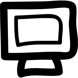 dibujar pantalla de computadora icono