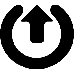 Circular Upload Sign icon