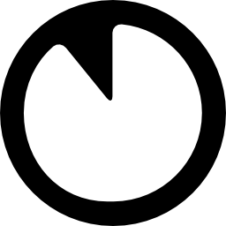 gráfico circular blanco icono