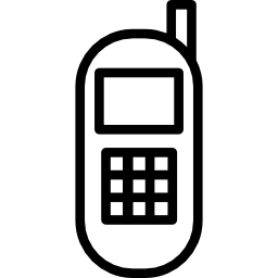 Rounded cellular phone  icon