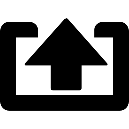Uploading arrow signal icon