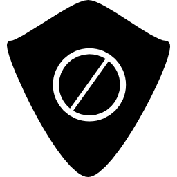 restricción de escudo icono
