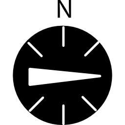 kompas wskazuje wschód ikona