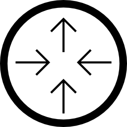 Arrows inside a circle icon