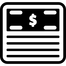 pile de billets de papier d'un dollar Icône