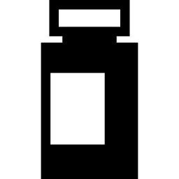 Medicine bottle with label icon