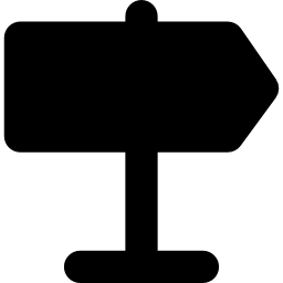 znak drogowy skierowany w prawo ikona