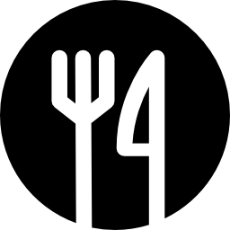 restaurant rundknopf icon