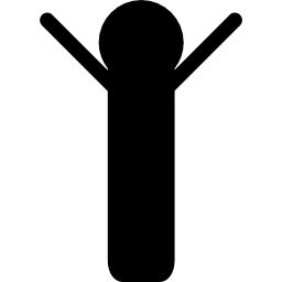 Person standing with arms up icon