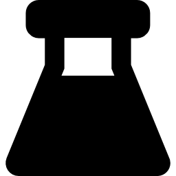 Covered lab bottle icon