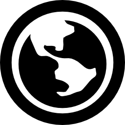 World inside a circle icon