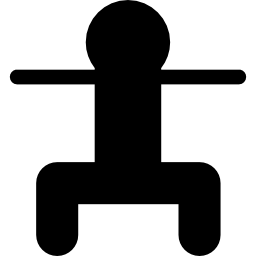 Human figure in a squatting position icon