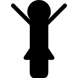 Woman with arms raised up icon