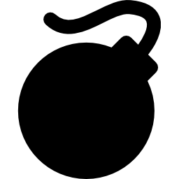 Round bomb icon
