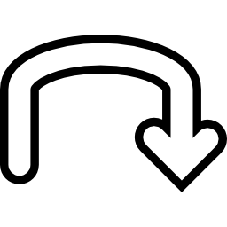 Down Arrow Curve icon